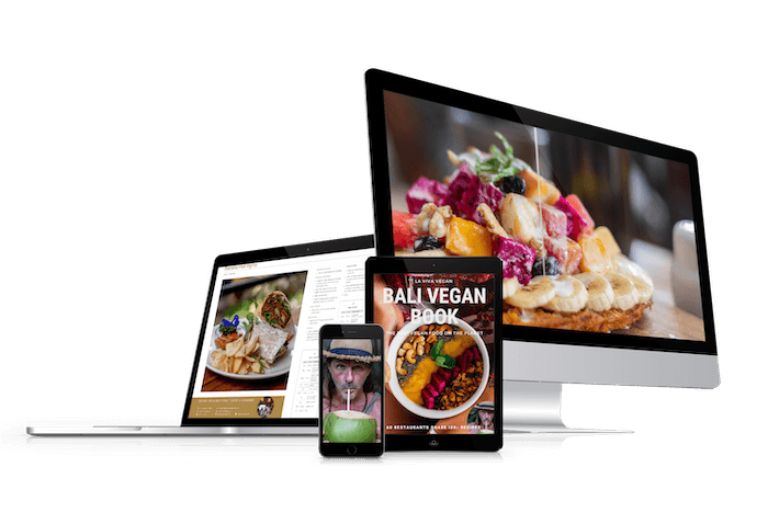 Bali Vegan E-Book Bundle 60 Restaurants share 150 recipes. Viewed on desktop, laptop, ipad and mobile phone. 